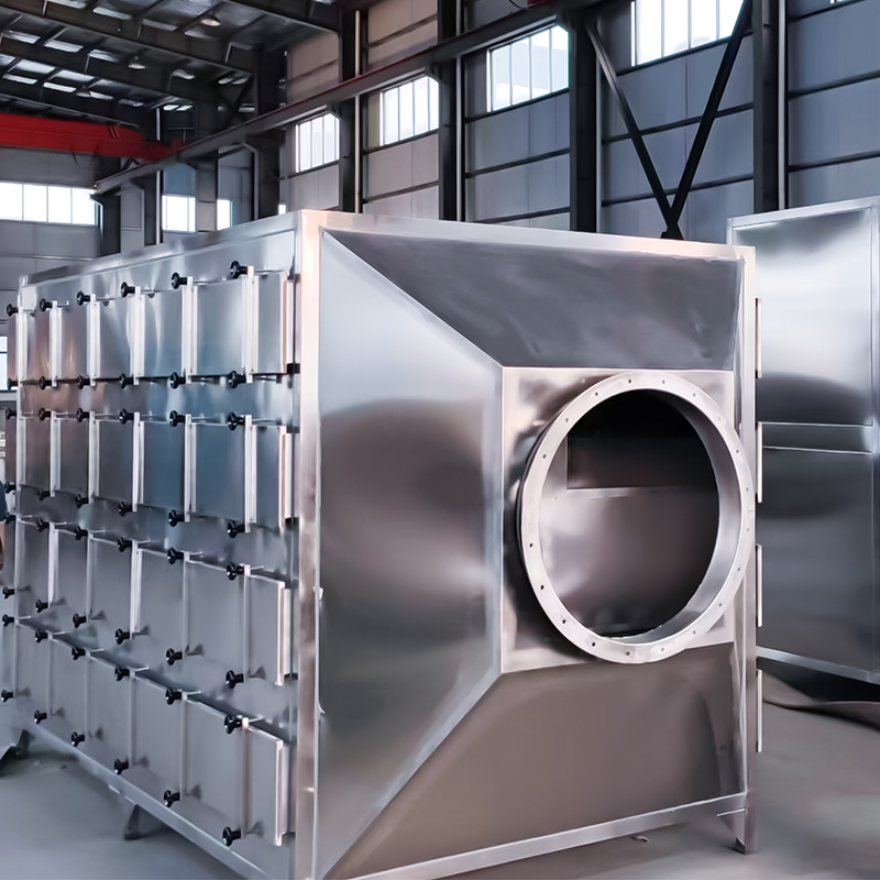 Štruktúra adsorpčnej krabice z nehrdzavejúcej ocele 304 s aktívnym uhlím