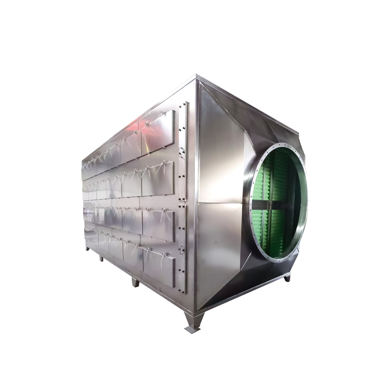 Štruktúra adsorpčnej krabice z nehrdzavejúcej ocele 304 s aktívnym uhlím